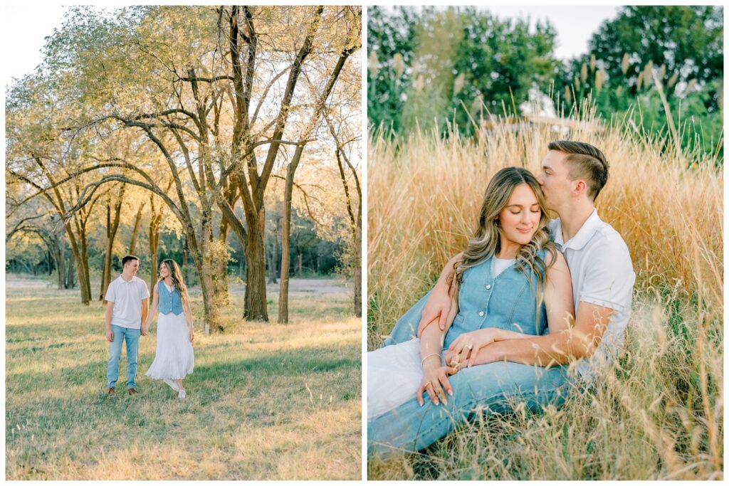 Sunset engagement photos Lubbock Texas